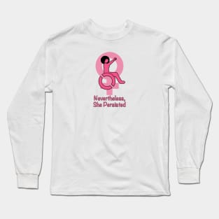 Disabled Woman Persist! (Afro) Long Sleeve T-Shirt